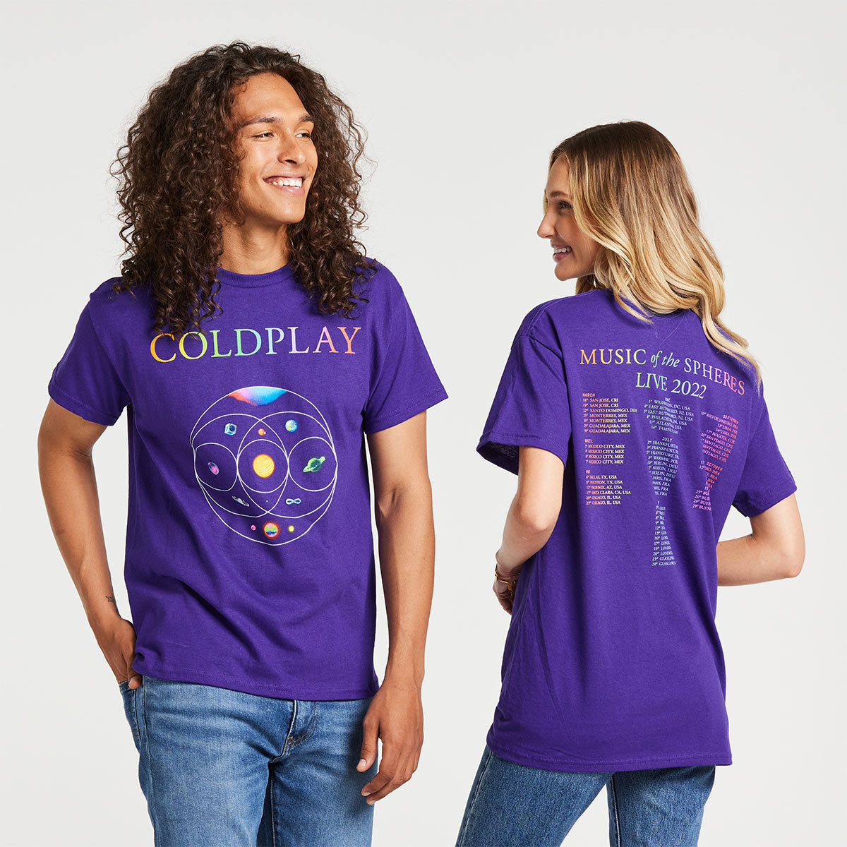 MUSIC OF THE SPHERES PURPLE WORLD TOUR 2022 TEE